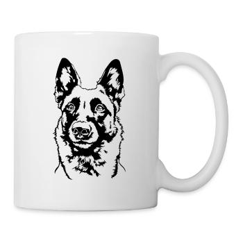 Belge Malinois Portrait Chien Chiens Wilsigns - Mug blanc - blanc - Droite