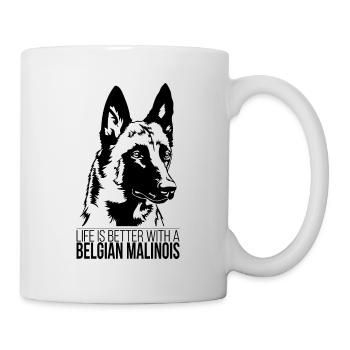 La vie malinoise belge est meilleure Chiens Wilsigns - Mug blanc - blanc - Droite