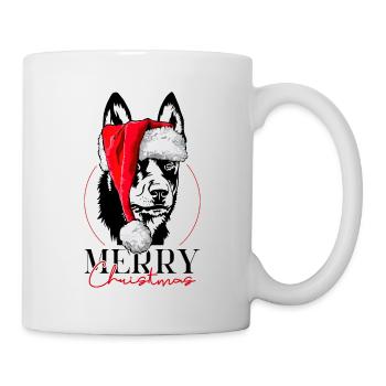 Santa Australian Kelpie Merry Christmas Wilsigns - Tasse - Weiß - Rechts