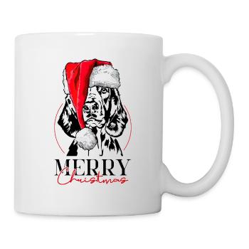 Père Noël gallois Springer Spaniel Joyeux Noël - Mug blanc - blanc - Droite