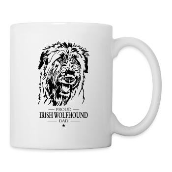 Irish Wolfhound Dad Hunde Hund Wilsigns - Tasse - Weiß - Rechts