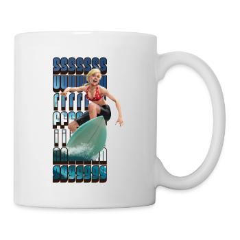 Surfing girl - Tasse - Weiß - Rechts