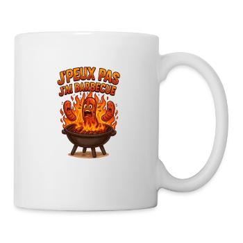 J'peux pas j'ai barbecue. - Mug blanc - blanc - Droite