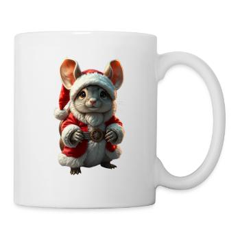 Christmas bunny in Santa outfit - Mug - white - Right