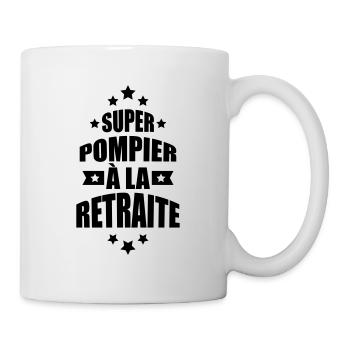 super pompier à la retraite - Mug blanc - blanc - Droite