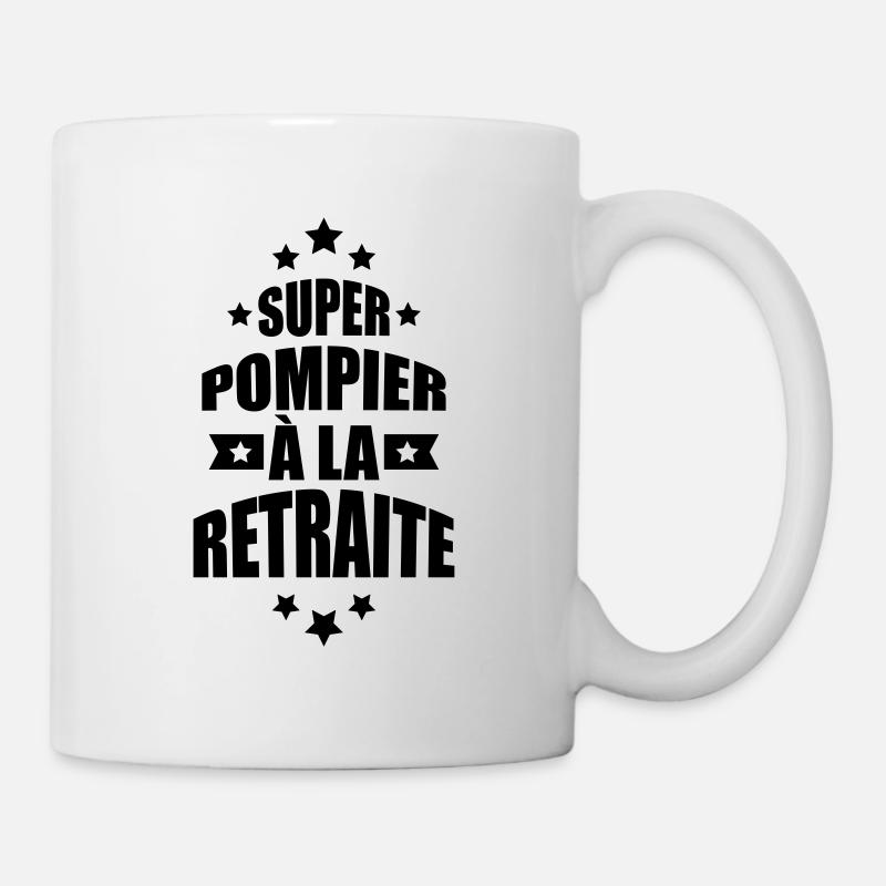 super pompier à la retraite - Mug blanc - blanc