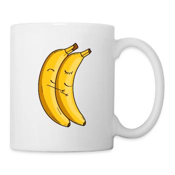 Banane Kuscheln Liebe - Tasse - Weiß - Rechts