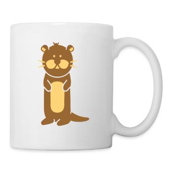 Otter - Tasse - Weiß - Rechts