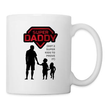 Super Daddy (Got 2 Super Kids to Prove It) - Mug - white - Right