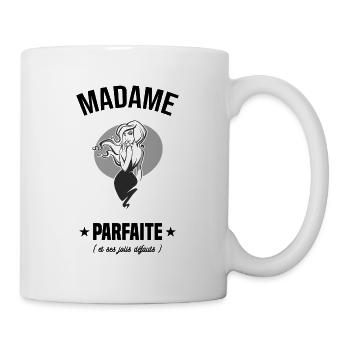 madame parfaite et ses jolis défauts cadeau humour - Mug blanc - blanc - Droite