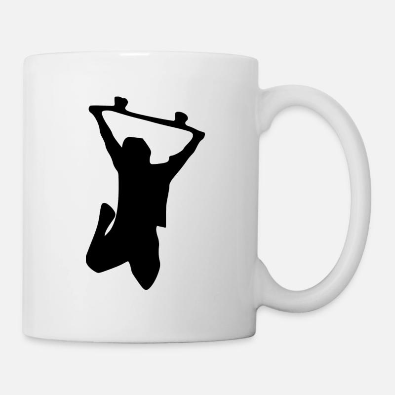 Skateboard - Tasse - Weiß