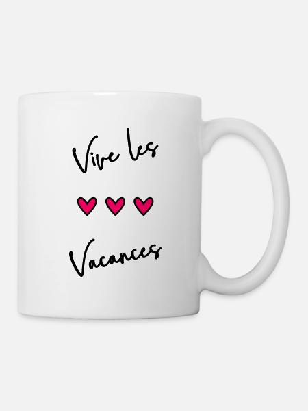 MERCI. MERCI MAÎTRESSE. CADEAU MAÎTRESSE. VACANCES - Mug blanc - blanc