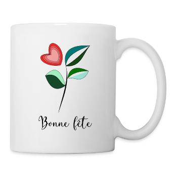MAMIE. FÊTE DES MÈRES. BONNE FÊTE MAMIE. JE T'AIME - Mug blanc - blanc - Droite