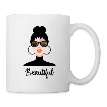 FEMME. FILLE. ADOLESCENT. JOURNEE DE LA FEMME - Mug blanc - blanc - Droite
