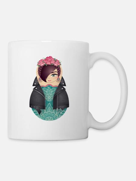Matroschka Fina - Tasse - Weiß