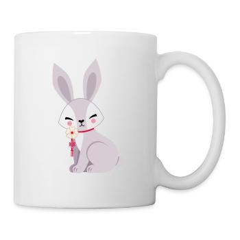Hase - Tasse - Weiß - Rechts