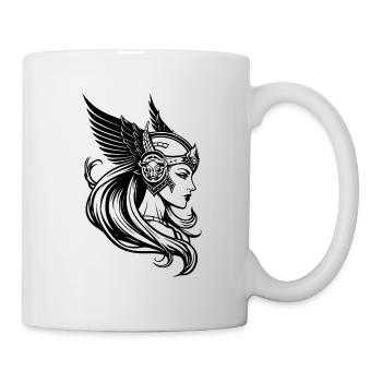 Schildmaid, Walküre, Nordisch, Wikinger, Odin - Tasse - Weiß - Rechts
