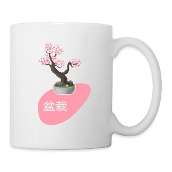 BONSAI bonsai tree japanese cherry blossom shohin - Mug - white - Right