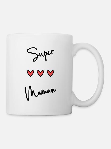 BONNE FÊTE MAMAN. MAMAN. FÊTE DES MÈRES. FÊTE - Mug blanc - blanc