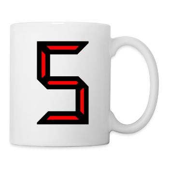 5. 5 JAHRE. 5-JÄHRIGES JUBILÄUM. GEBURTSTAG 5 JAHRE. 5 - Tasse - Weiß - Rechts