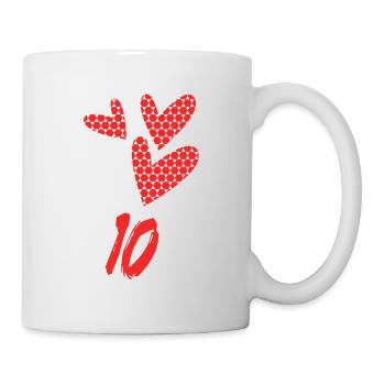 10. 10 YEARS. 10TH ANNIVERSARY. BIRTHDAY 10 YEARS. - Mug - white - Right