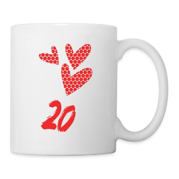 20. 20 YEARS. 20TH ANNIVERSARY. BIRTHDAY 20 YEARS. - Mug - white - Right