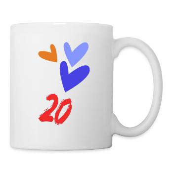 20. 20 YEARS. 20TH ANNIVERSARY. BIRTHDAY 20 YEARS. - Mug - white - Right