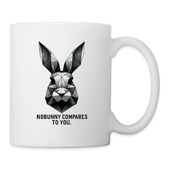 Géométrie du lapin « Nobunny se compare à vous » - Mug blanc - blanc - Droite