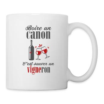 Vigneron vins raisins cave - Mug blanc - blanc - Droite