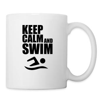 Schwimmen Wassersport - Tasse - Weiß - Rechts