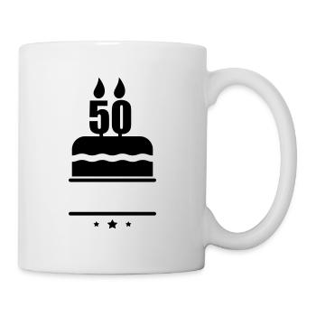 Happy 50th Birthday - Personalized - Mug - white - Right