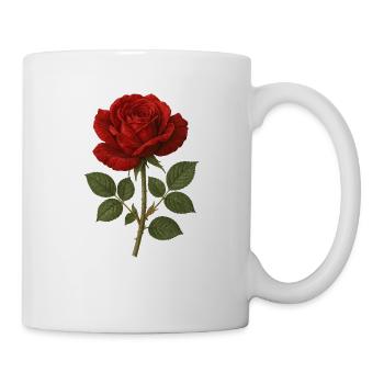 Rose - Tasse - Weiß - Rechts