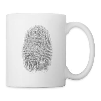 Fingerprint Silhouette Pattern - Mug - white - Right