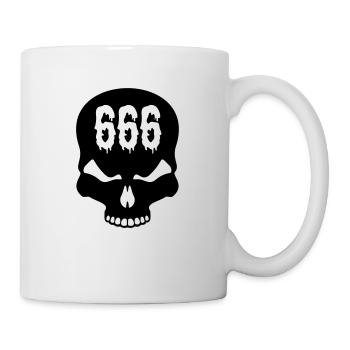Crâne - Mug blanc - blanc - Droite
