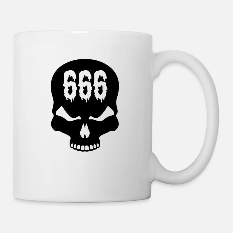 Totenkopf - Tasse - Weiß
