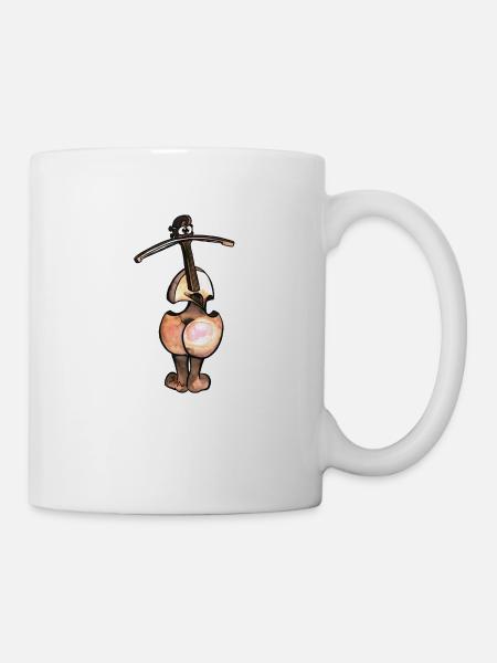 Arschgeige ohne Schrift - Tasse - Weiß