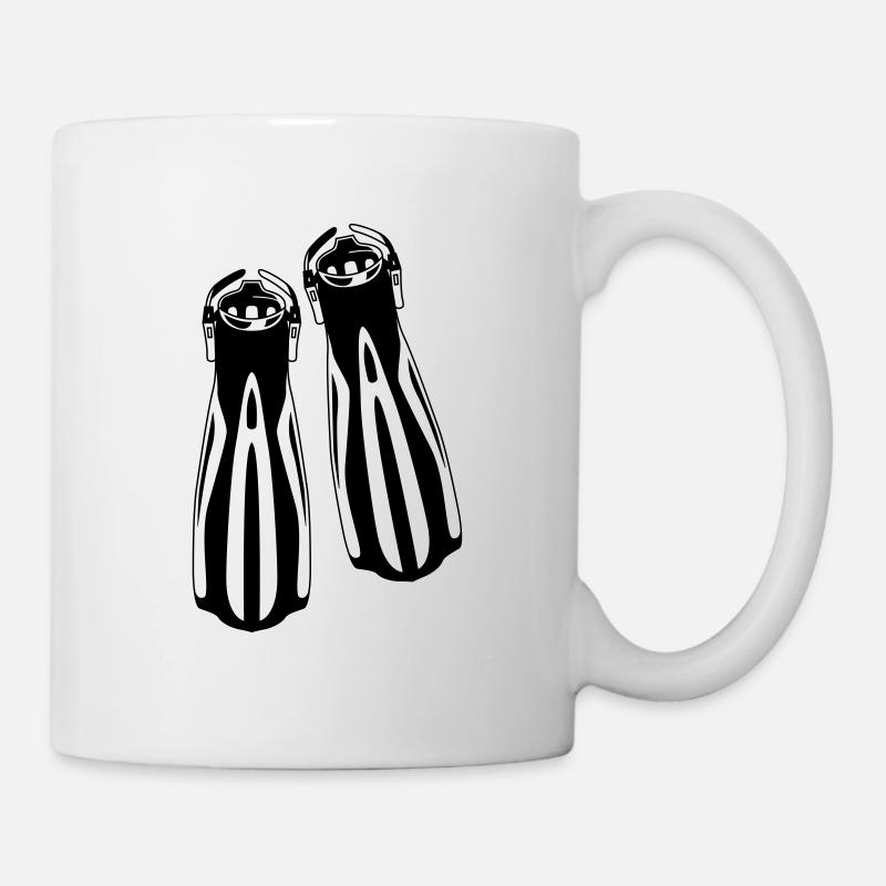 plongée plongeur plongée symbole - Mug blanc - blanc
