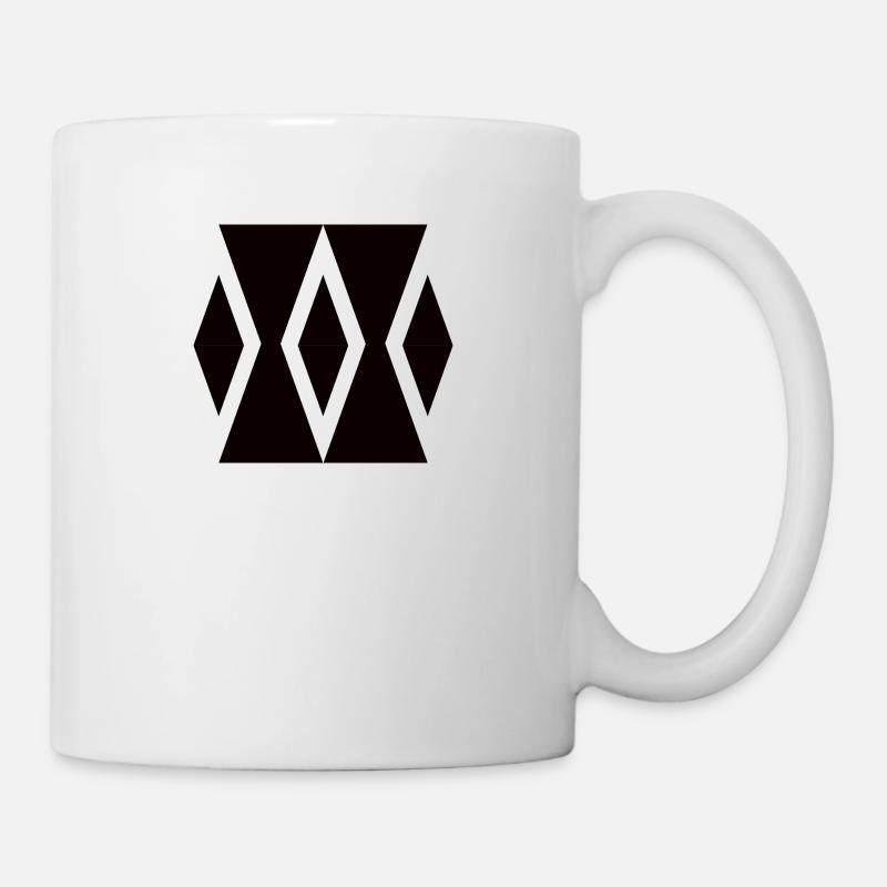 Les triangles Sablier - Formes & Symboles simplement black - Mug blanc - blanc