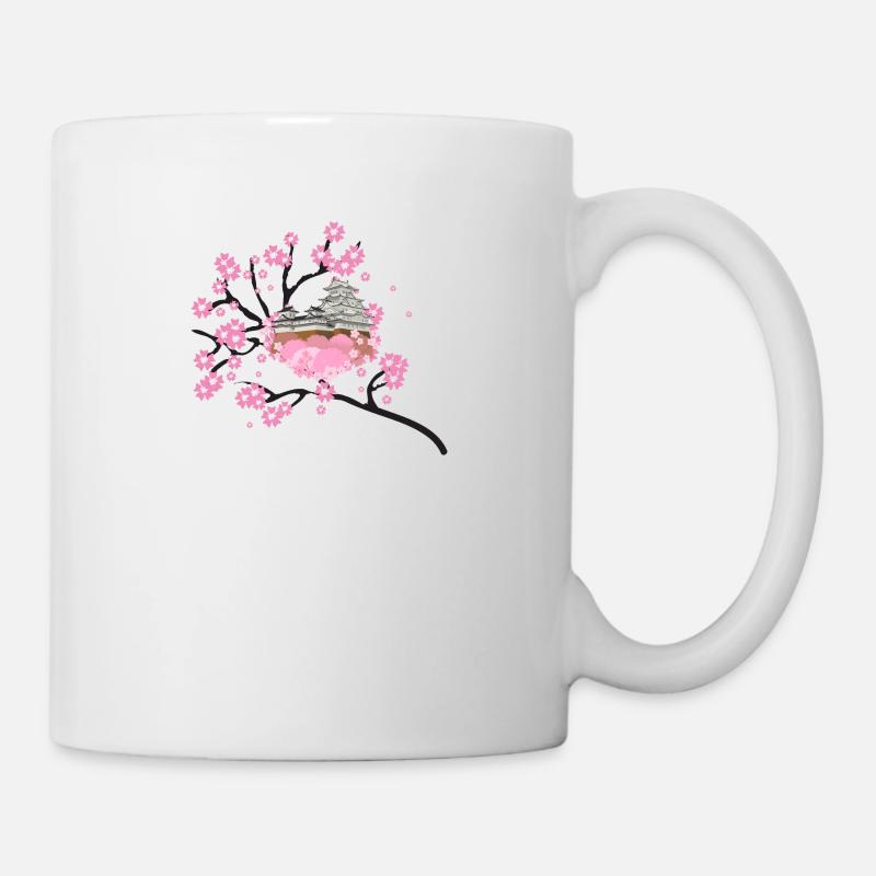 Fleur de cerisier Temple Design Sakura - Mug blanc - blanc