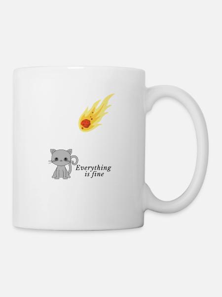 Kitty Katze Meteorit Katzenliebhaber witzig süß - Tasse - Weiß
