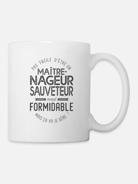 Maître-nageur sauveteur formidable cadeau métier - Mug blanc - blanc