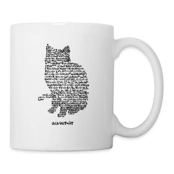Katze Professor Geschenk Physik Schule Atom - Tasse - Weiß - Rechts