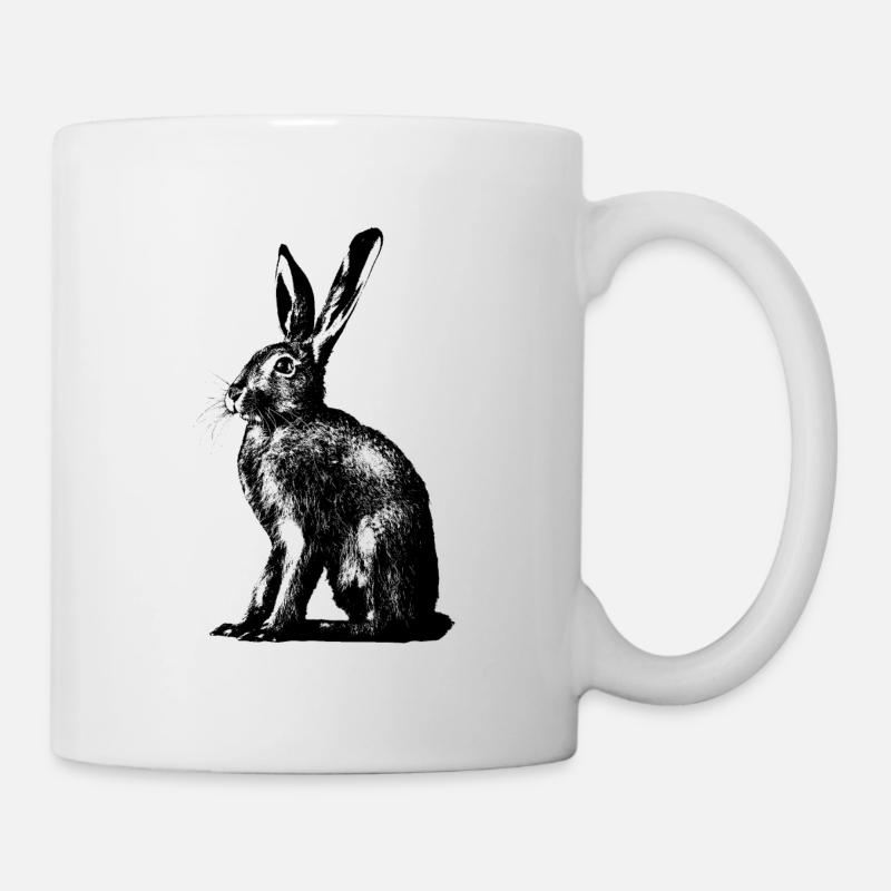 European hare / rabbit - Mug - white
