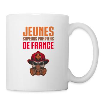 Junge Feuerwehrleute aus Frankreich - Tasse - Weiß - Rechts