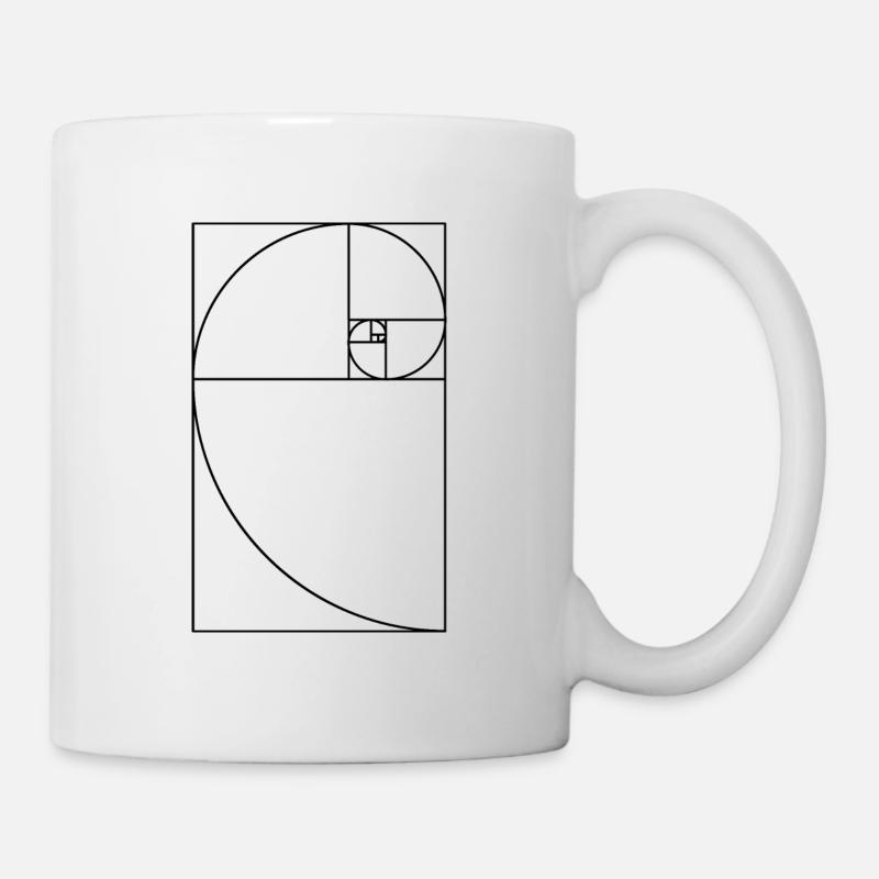 Spiral Geschenk Fibonacci Folge Mathe Lehrer - Tasse - Weiß