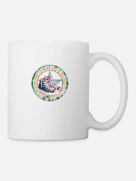 keep it old school - Tasse - Weiß