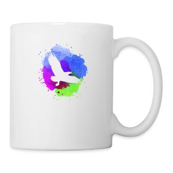 adler,graffiti ,malerei,aquarel,fliegen,vogel,blau - Tasse - Weiß - Rechts