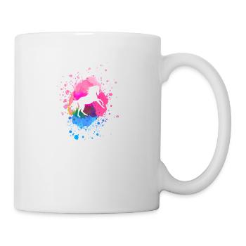 horse,watercolor,colorful,painting,horses,pink - Mug - white - Right