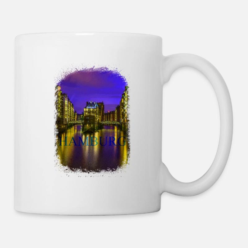 Hamburger Hafen - Tasse - Weiß