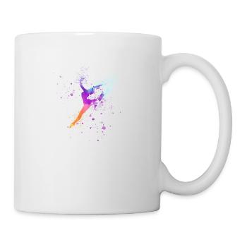danse, ballerine, colorée, aqaurell, colorée - Mug blanc - blanc - Droite